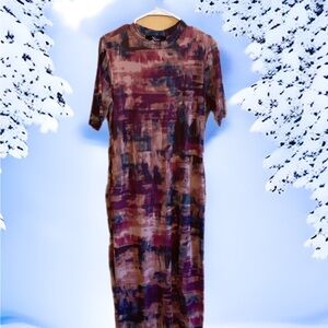 Nina Parker Midi Length Printed Dress